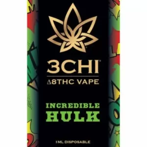 3CHI - DELTA 8 THC DISPOSABLE VAPE - INCREDIBLE HULK